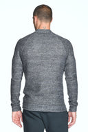 Men's Soft Knit Melange Wide Neck Pullover Sweater - view 5
