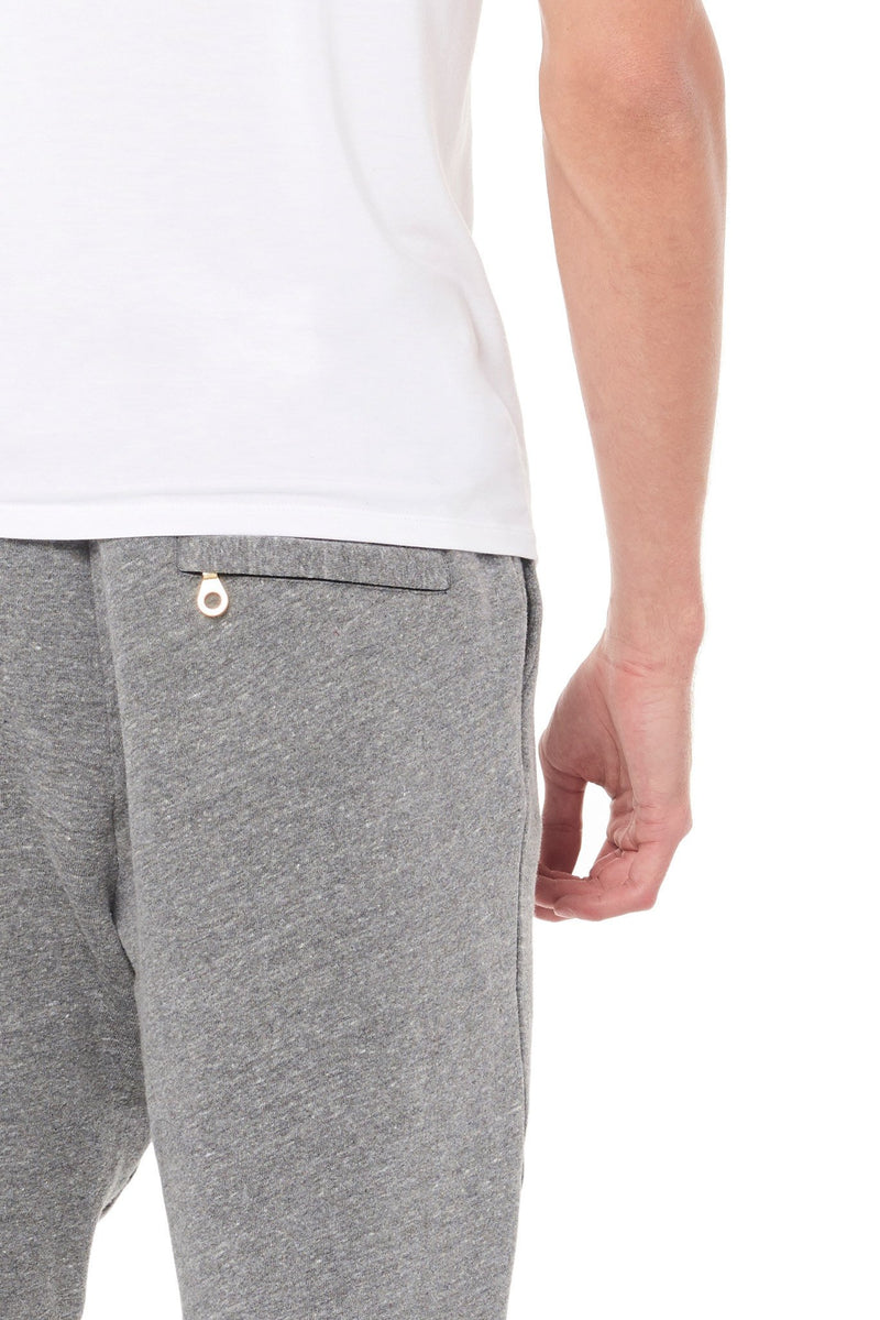 Men's Back Zip French Terry Sweatpant — Heather Grey