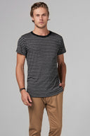 Men's Relaxed Crew Neck Tee - Quarter Stripe - view 5
