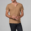 Men's Linen Blend Cross V-Neck Tee
