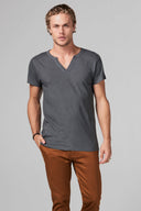 Men's Linen Blend Cross V-Neck Tee - view 3