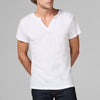 Men's Linen Blend Cross V-Neck Tee