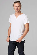 Men's Linen Blend Cross V-Neck Tee - view 8