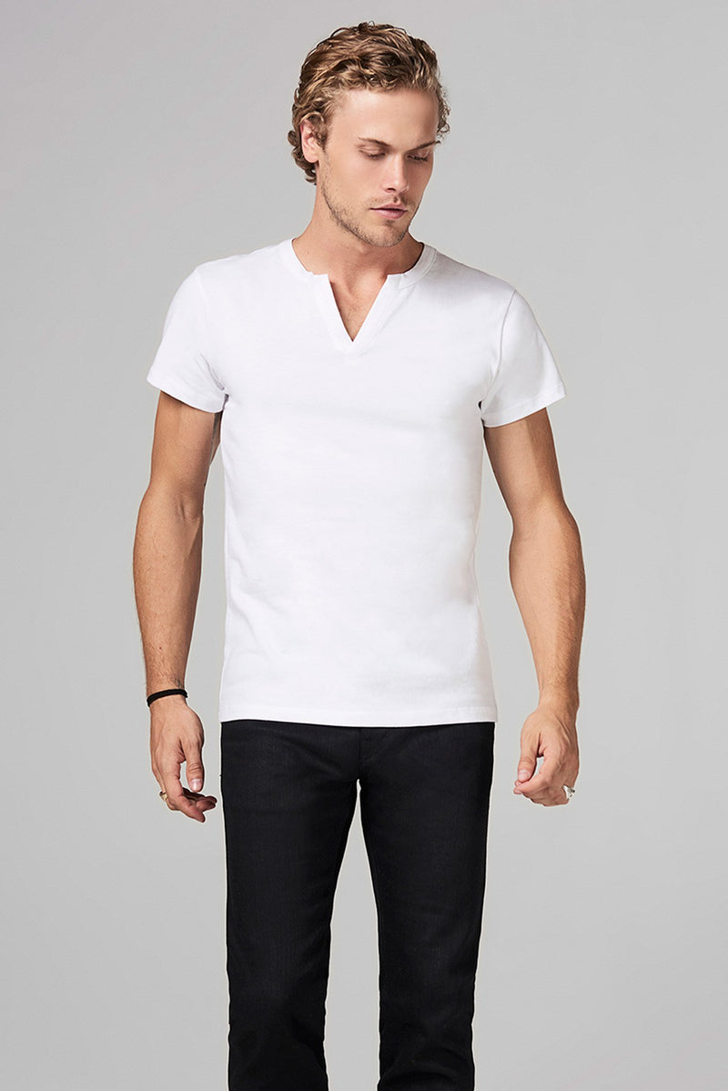 Men's Heavy Cotton Cross V-Neck Tee