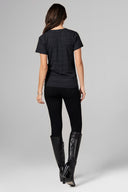 Women's Cross V-Neck Tee - Wavy Stripe - view 3