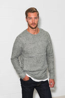 Men's Soft Knit Melange Kangaroo Pocket Pullover Sweater - view 7