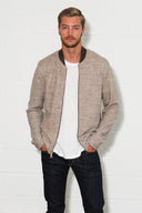 Men's Soft Knit Melange Bomber Jacket - view 8