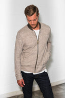 Men's Soft Knit Melange Bomber Jacket - view 14