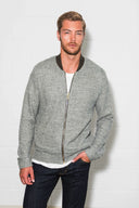 Men's Soft Knit Melange Bomber Jacket - view 13