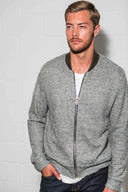 Men's Soft Knit Melange Bomber Jacket - view 7