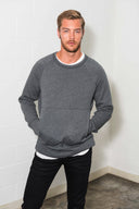 Men's French Terry Kangaroo Pocket Crew Neck Sweatshirt - view 13