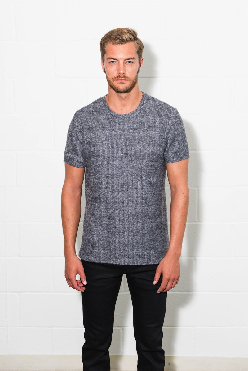 Men's Soft Knit Melange Short Sleeve Crew Tee