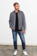 Men's Soft Knit Melange Bomber Jacket - view 10