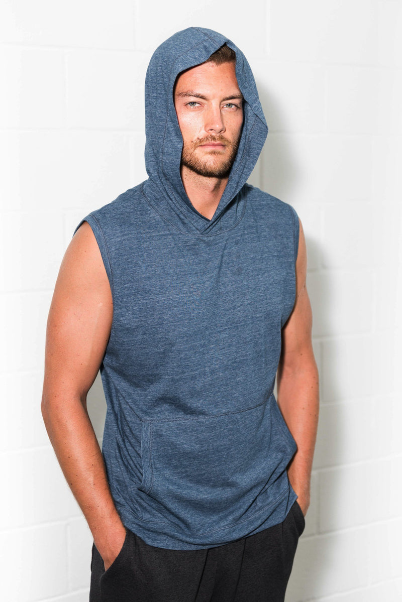 Men's Sleeveless Tri-Blend Hoodie