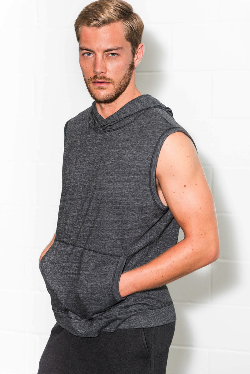 Men's Sleeveless Tri-Blend Hoodie