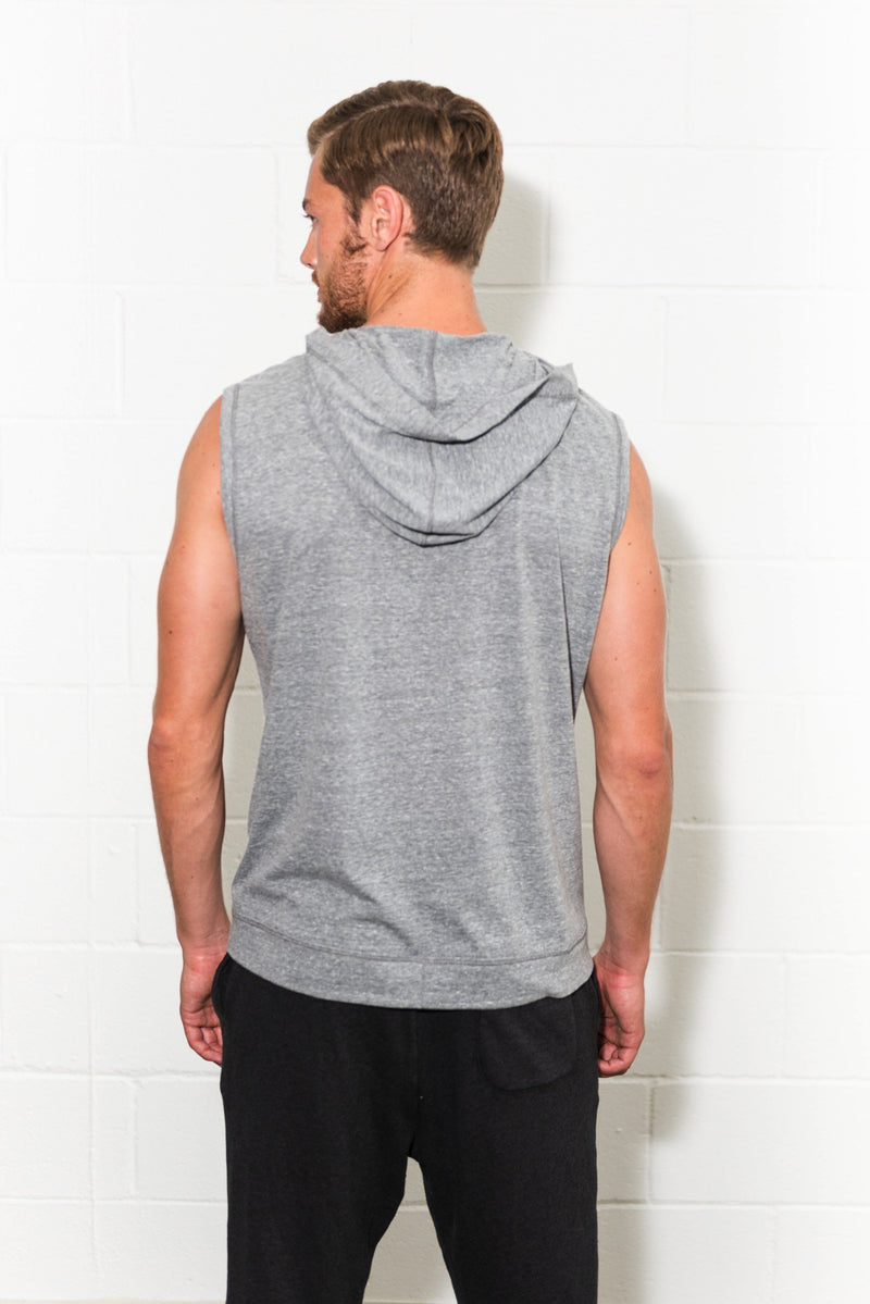 Men's Sleeveless Tri-Blend Hoodie