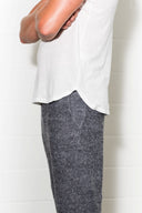 Men's Linen Blend Curved Bottom Crew Neck Tee - view 16