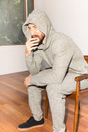 Men's Soft Knit Melange Pullover Hoodie - view 2