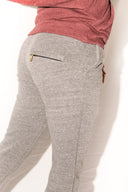 Women's Back Zip Sweatpant - Heather Grey - view 4
