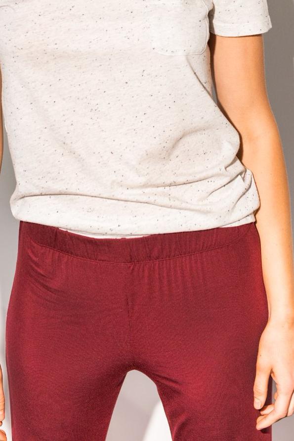 WOMEN'S MODAL LOUNGE PANT - MAROON — MAROON