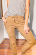 Women's French Terry Jogger Pant - Camel - view 3