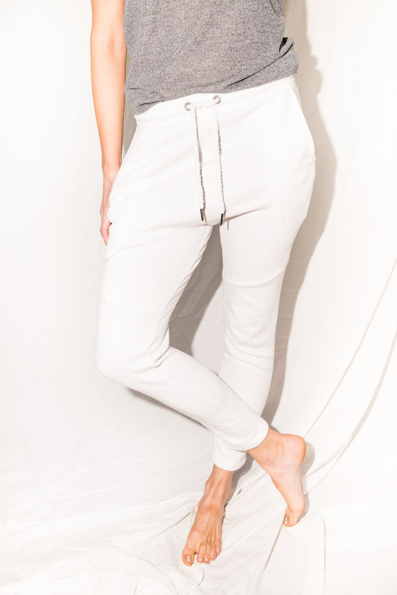 Women's French Terry Jogger Pant — White