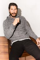Men's Soft Knit Melange Pullover Hoodie - view 3