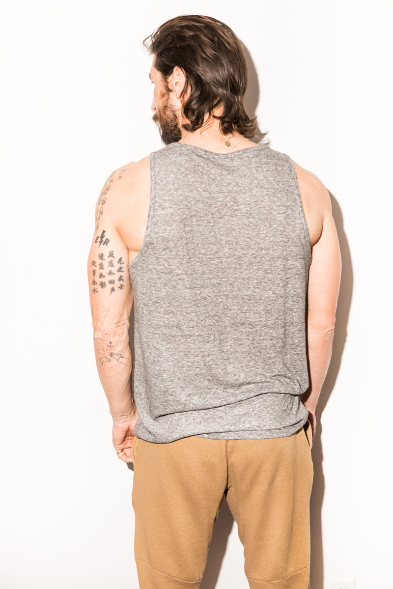 Men's Scoop Neck Tank Top - Mini Stripe