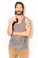 Men's Scoop Neck Tank Top - Mini Stripe - view 4