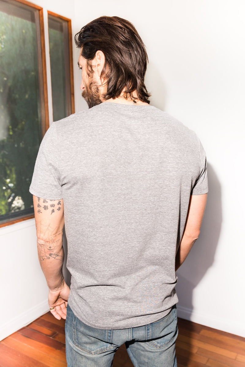 Men's Jersey Crew Neck Curved Pocket Tee