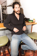 Men's French Terry Raw Neck Pocket Sweater - view 2