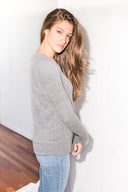 Women's Relaxed Fit Pullover Sweatshirt - Heather Grey - view 2