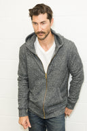 Men's Soft Knit Melange Zip Front Hoodie - view 13