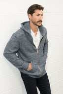 Men's Soft Knit Melange Zip Front Hoodie - view 14