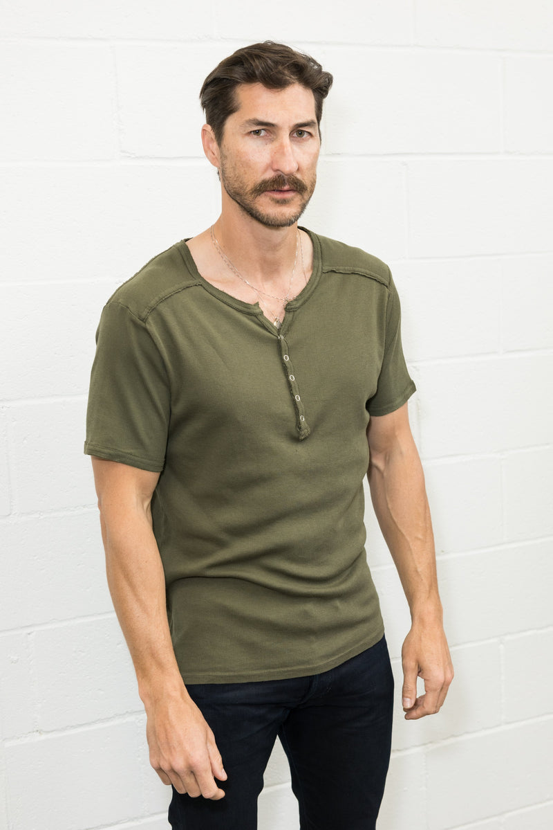 Men's Henley Short Sleeve