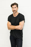 Men's Modal Hi-Lo Crew Neck Tee - view 12
