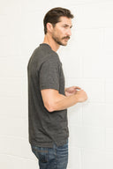 Men's Jersey Raw Neck Curved Pocket Tee - view 4