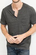 Men's Jersey Raw Neck Curved Pocket Tee - view 7