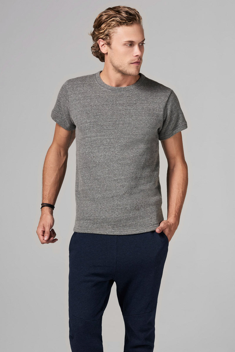 Men's French Terry Tee — Heather Grey