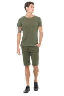 Men's French Terry Cut Off Short With Adjustable Draw Chord - view 4