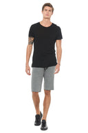Men's French Terry Cut Off Short With Adjustable Draw Chord - view 3