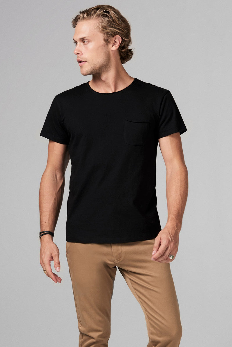 Men's Heavy Cotton Pocket Sailor Crew Neck Tee