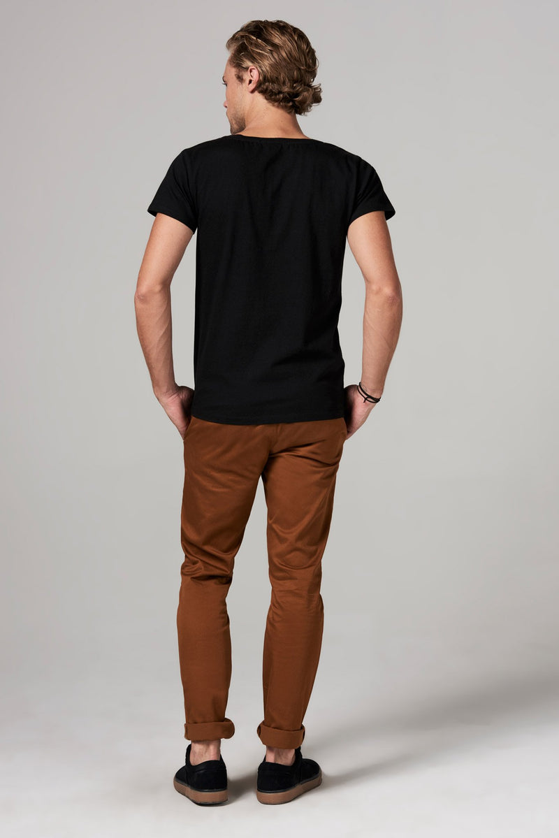 Men's Heavy Cotton Wide Neck Tee