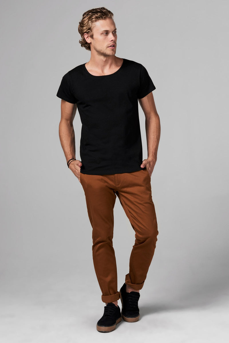 Men's Heavy Cotton Wide Neck Tee