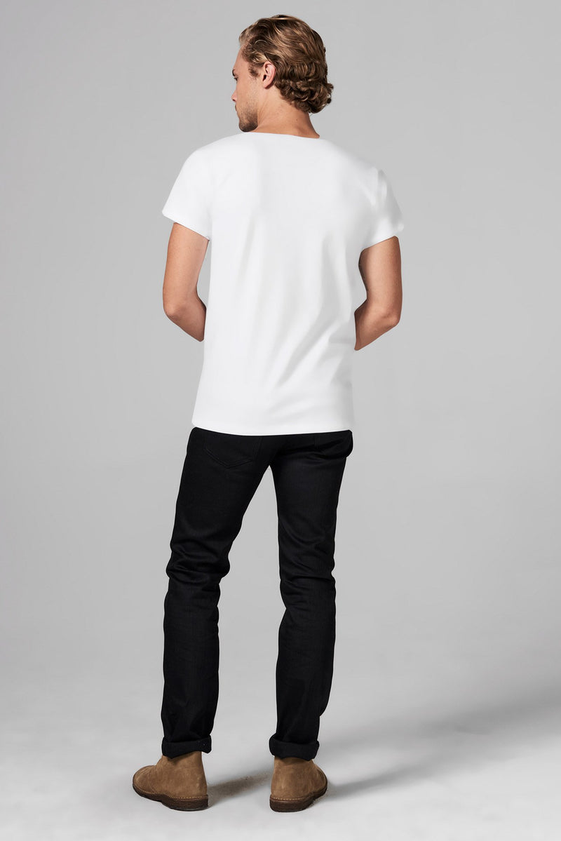 Men's Heavy Cotton Wide Neck Tee