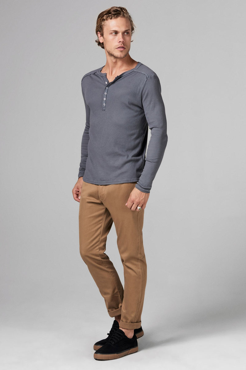 Men's Long Sleeve Henley