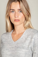 Danielle Soft Knit V-Neck Sweater - view 4