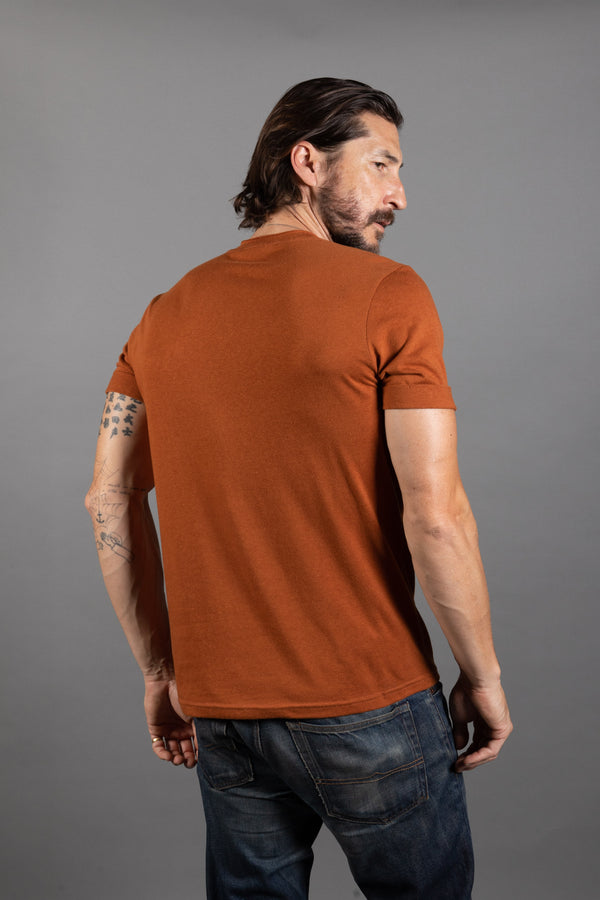 Men's Tri-Blend Stitch Sleeve V-Neck Tee