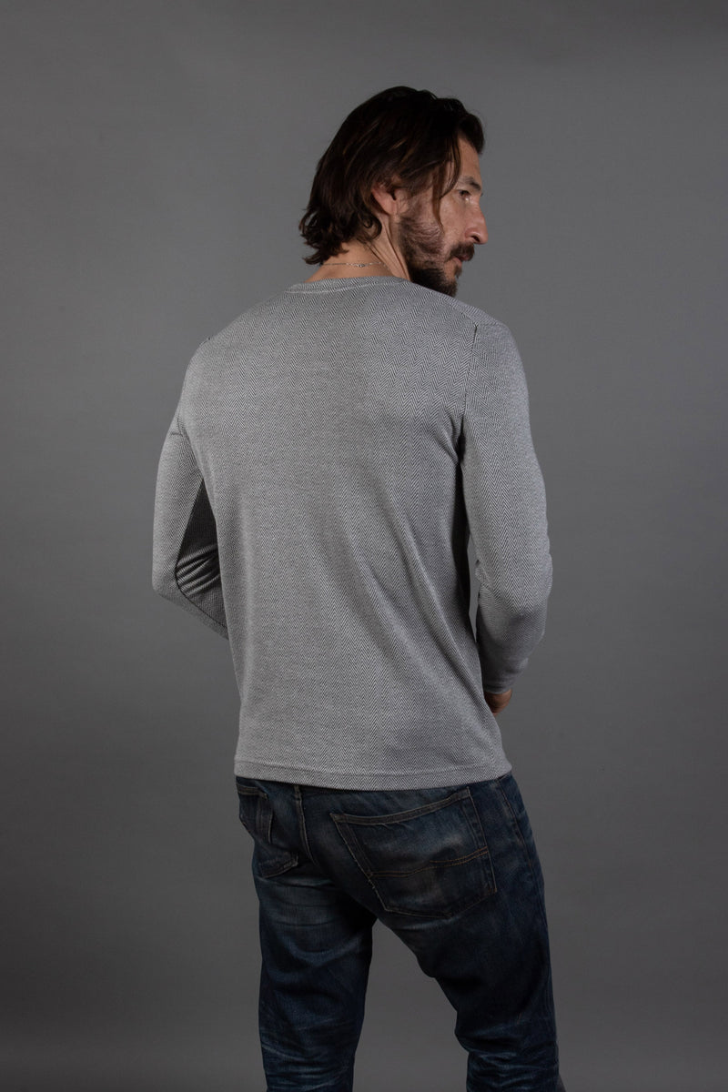 Westin Herringbone V-Neck Sweater