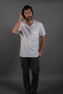 Men's Warren Wide Pocket Cotton Linen V-Neck Tee - view 8